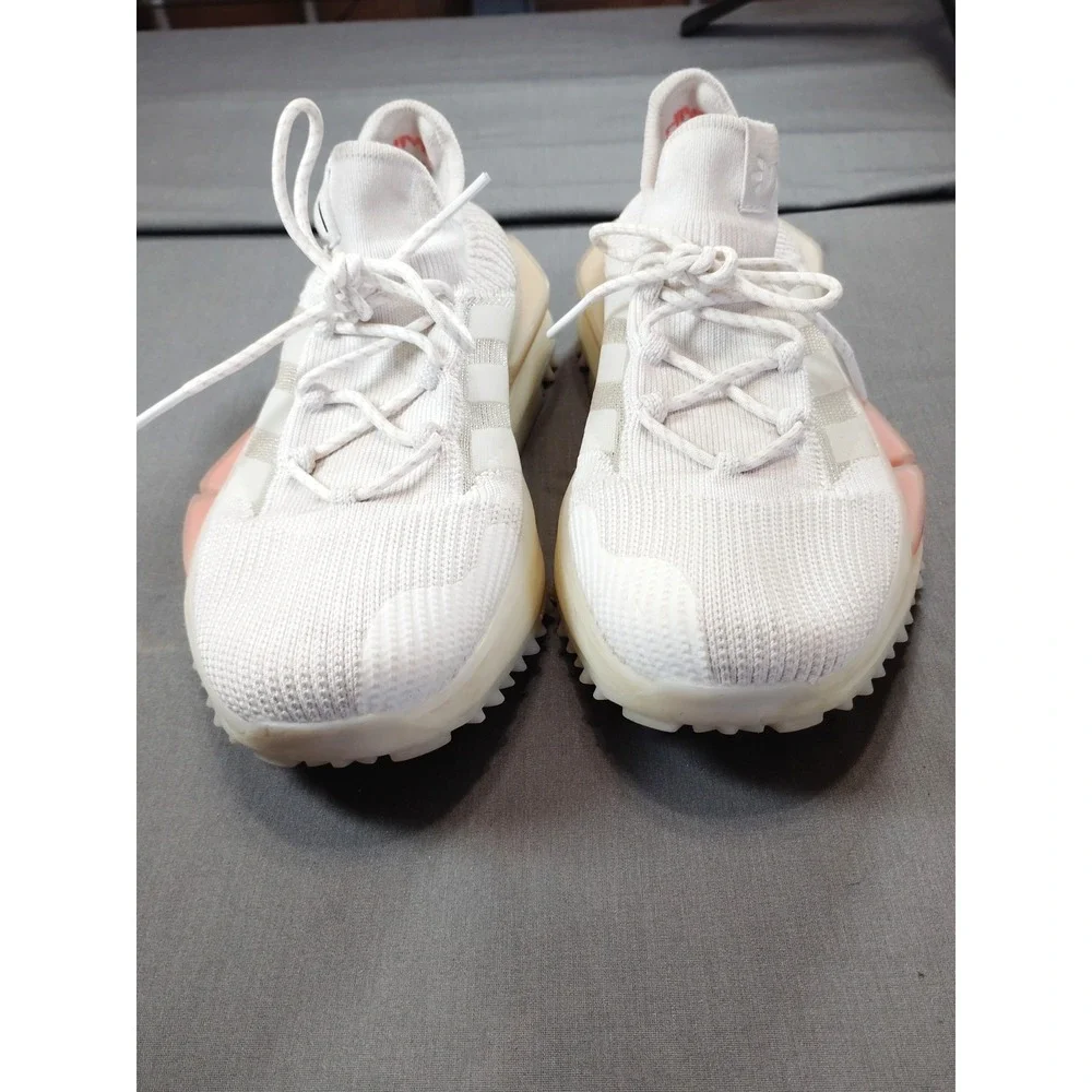 Adidas NMD S1 Primeknit White Dash Grey Solar Orange‎ Men'9 Lifestyle Sneakers